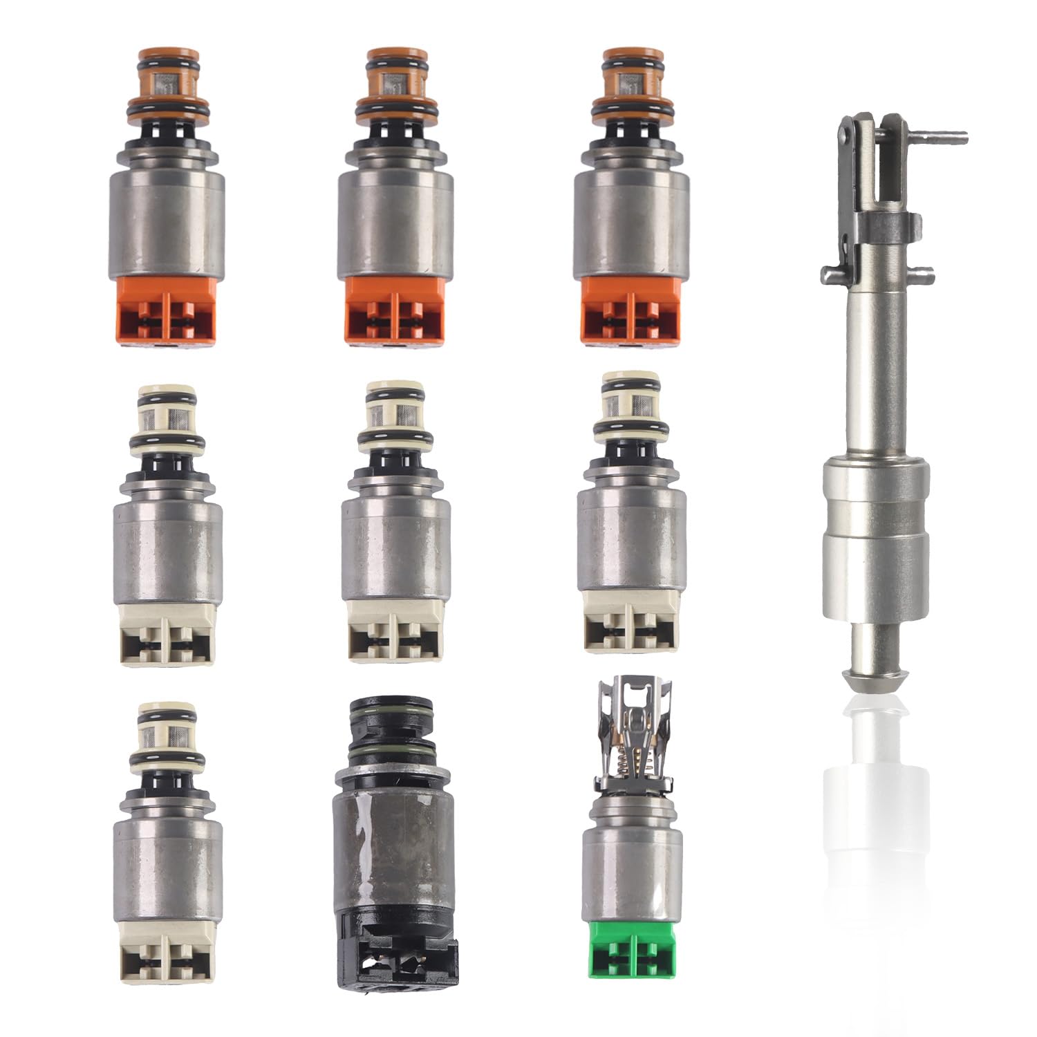 8HP45 8HP70 8HP90 10pcs Transmission Solenoid Valve Kit 1087298388 Compatible with BMW Mechatronics 8speed Refurbished Parts Replace#1087 298 388