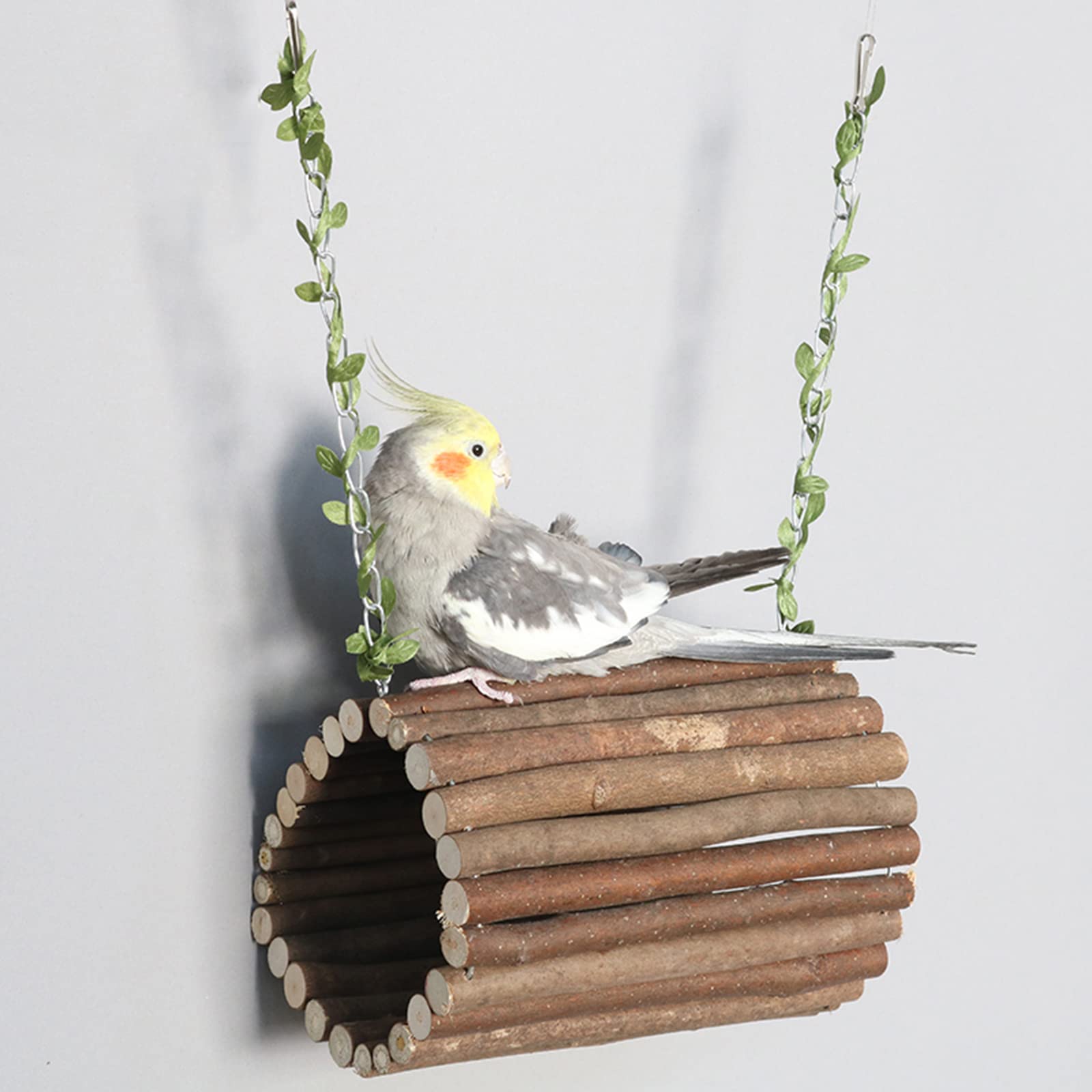 BotituHanging birds nest bird swing, parrot hammock bird cage accessories, suitable for climbing perches for small parrots phoenixes conures finches lovebirds