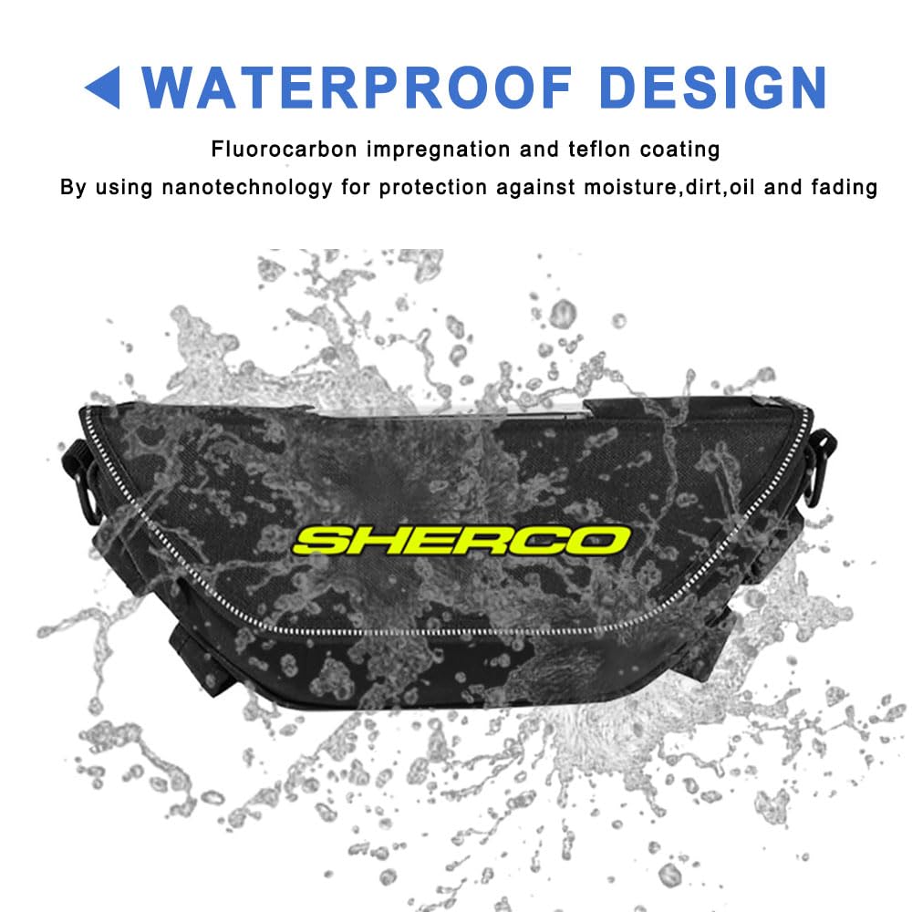 Generico Borsa porta attrezzi per motocicletta per Sherco SE F SEF 250 300 450 510 SE300 Borsa da manubrio per moto Borsa da viaggio impermeabile per navigazione
