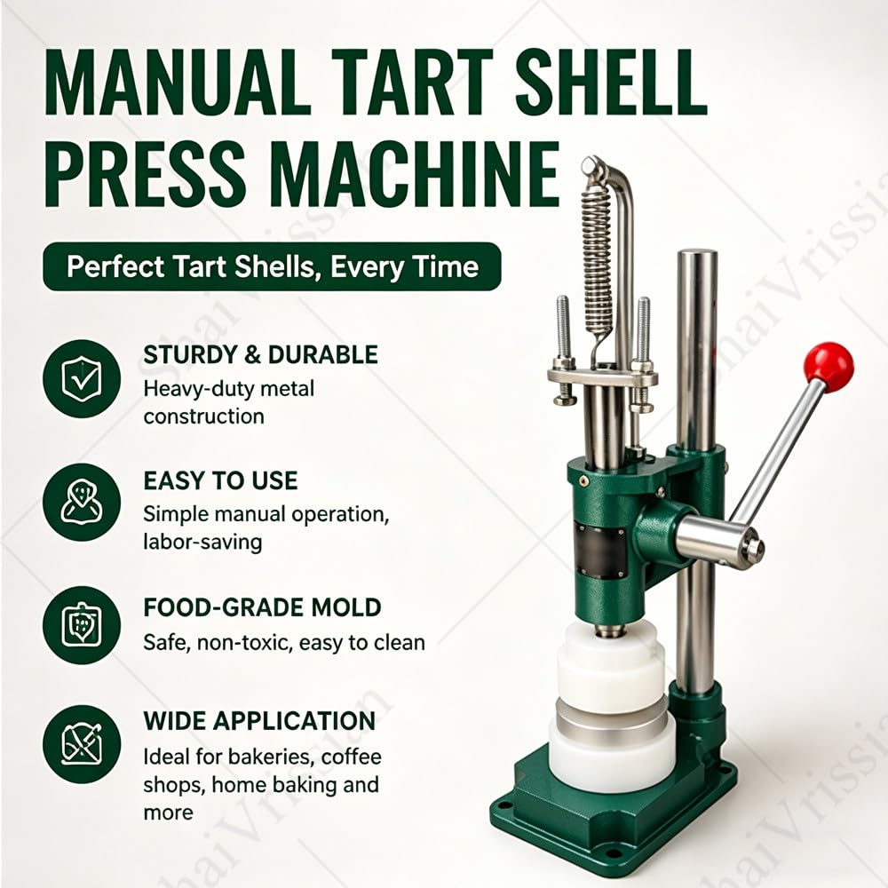 Máquina de tarta de huevo, máquina de prensa de tartas, herramienta multifuncional para formar masa, ahorro de espacio, grosor uniforme, adecuada para uso doméstico, horneado comercial y fabricación
