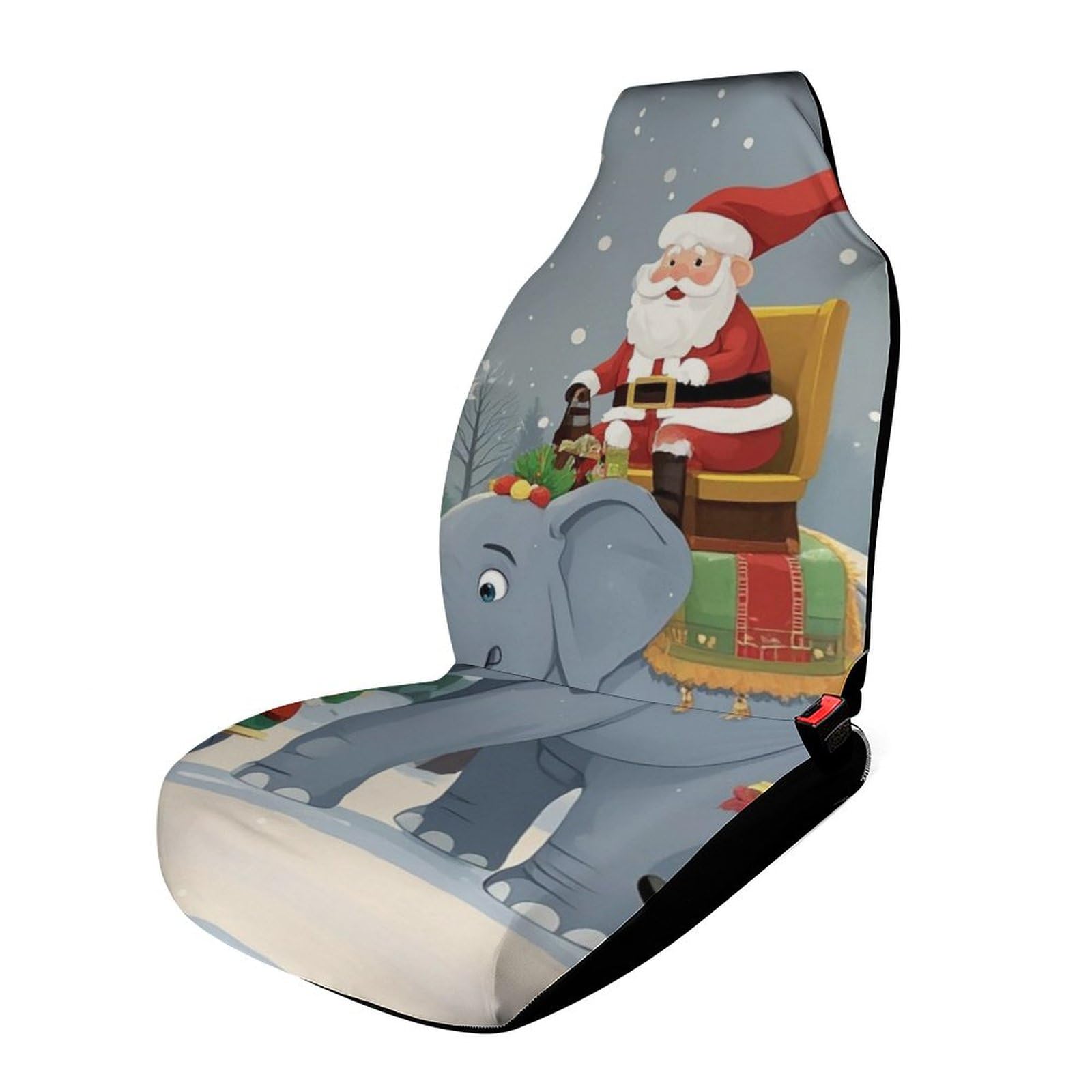 Protège-siège voiture éléphant de Noël contre usure et taches - 7