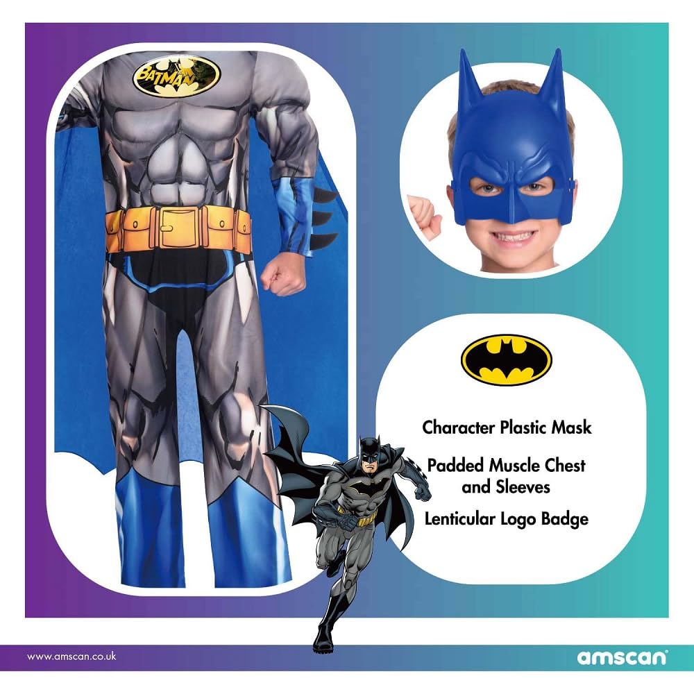 amscan Dziecięcy chłopcy Warner Bros Batman odważny i odważny kostium kostiumowy