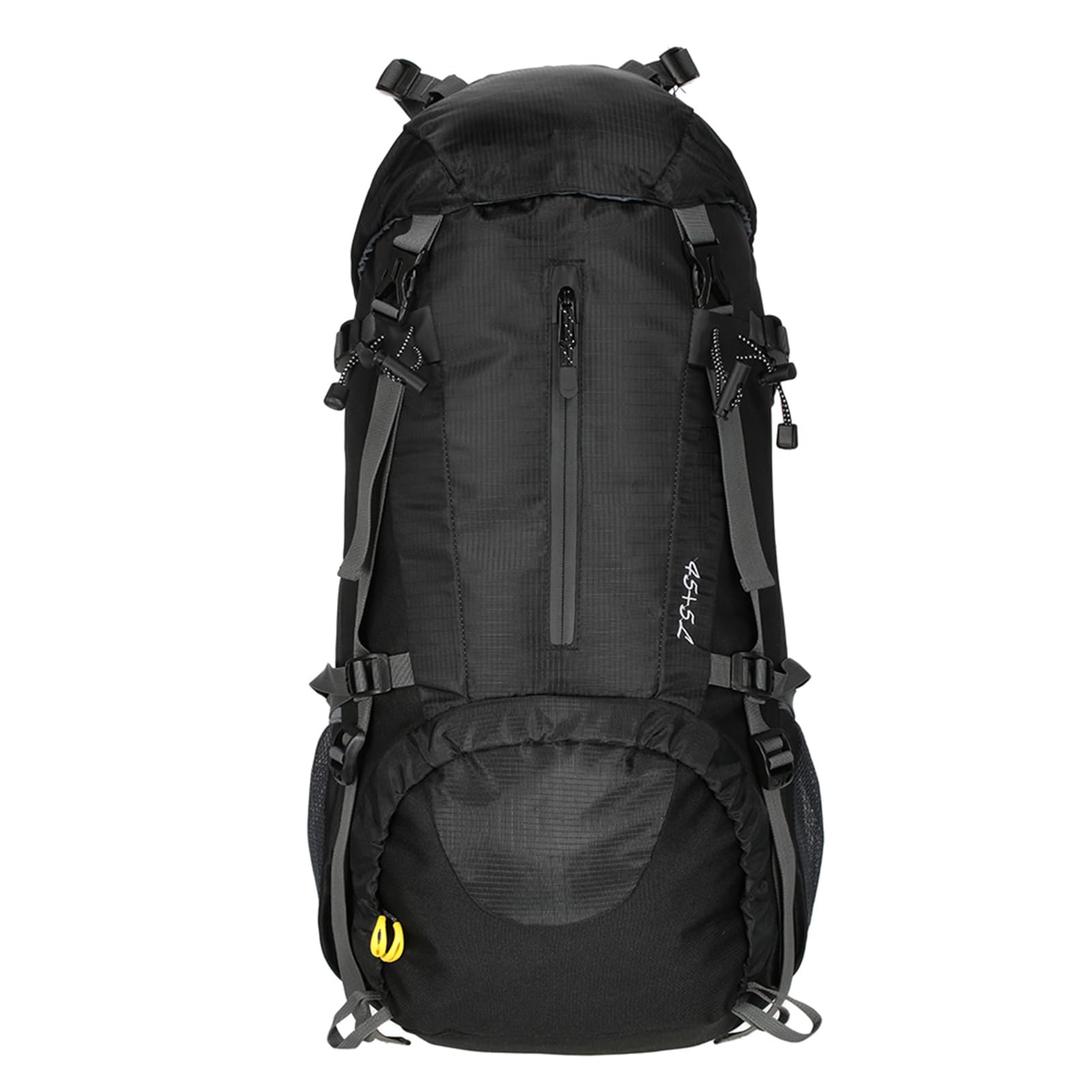 50L Wasserabweisender Kletterrucksack für Camping, mit Regenschutz, Unisex, Schwarz, 60 X 30 X 20 Cm