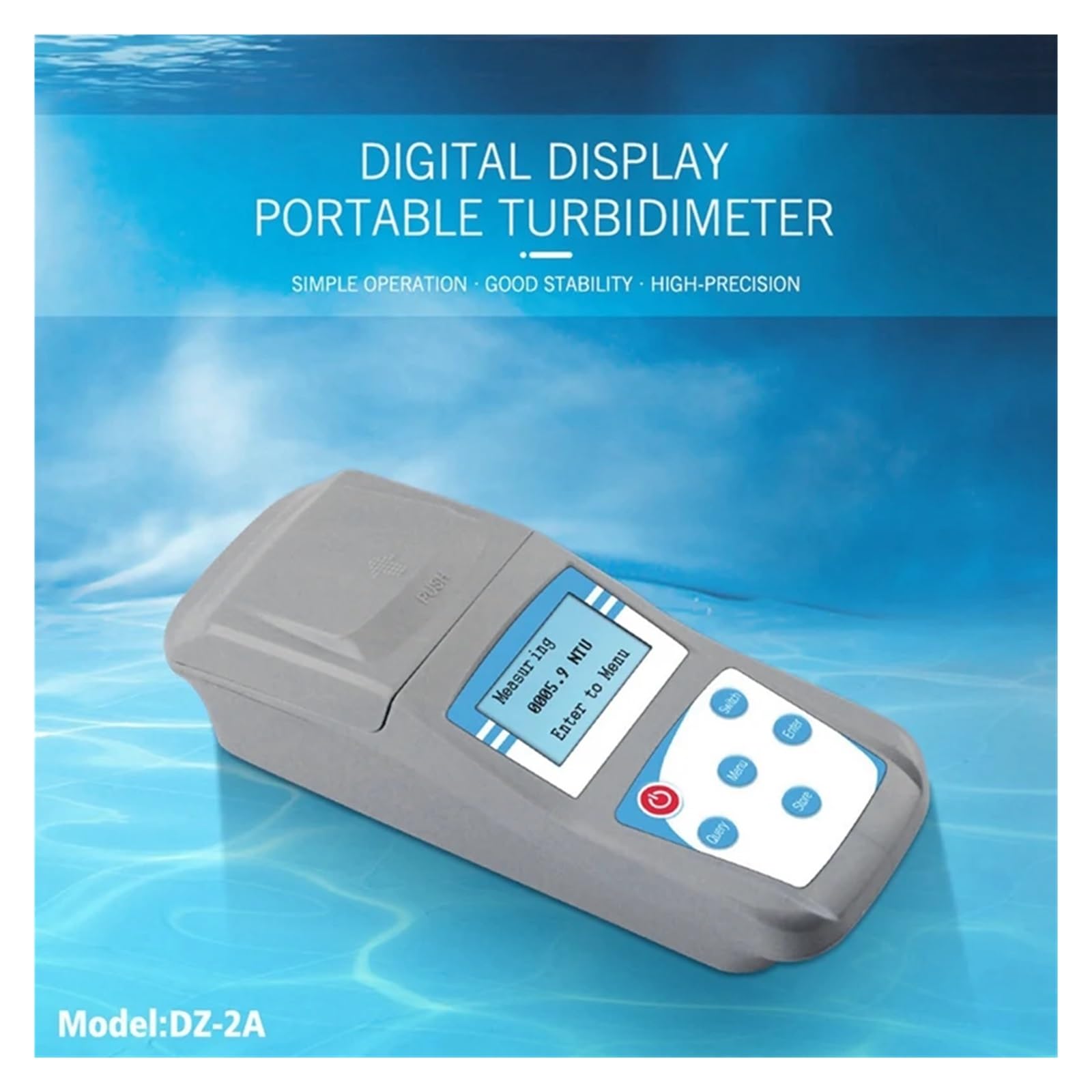 Medidor de turbidez, Turbidímetro de agua portátil de alta precisión, microordenador portátil, CA/CC for piscinas, laboratorios de calidad del agua, Claro y legible