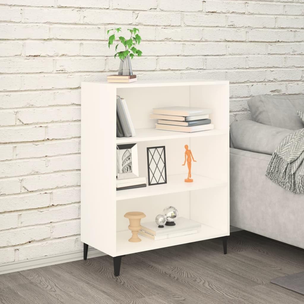 vidaXL Buffet Armoire de Rangement Organisateur de Maison Meuble de Rangement Armoire de Salon Intérieur Blanc 69,5x32,5x90 cm Bois d'Ingénierie