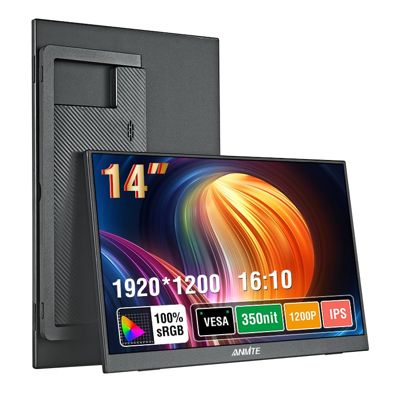 Image of 14 inch Portable Monitor for Laptop Computer Gaming Display Metal Enclosure Mobile Display