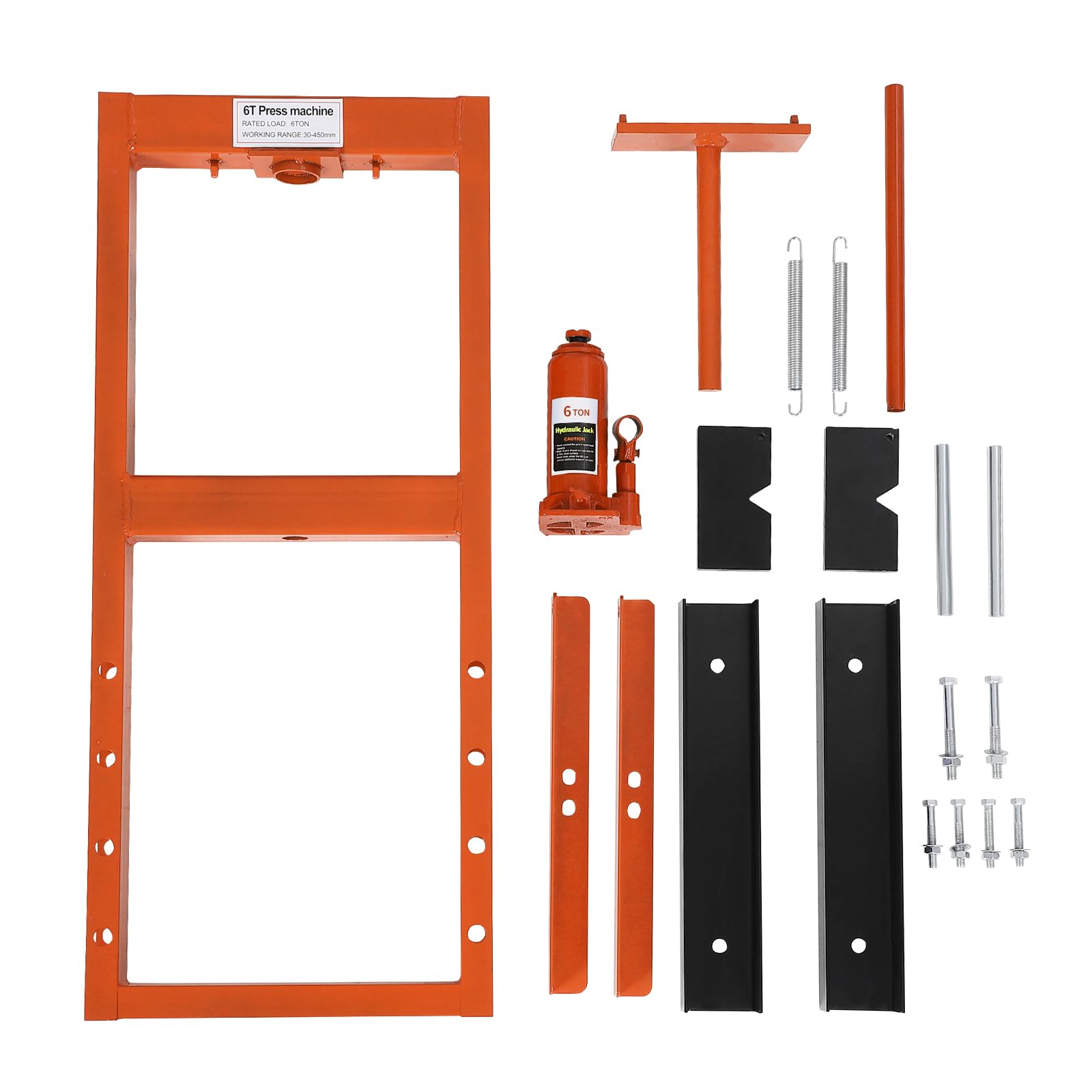 Garvee Précision polyvalente – Presse hydraulique d’atelier – H-Frame 6T, 4 positions, plaques mobiles, idéale garage/professionnel, cintrage/presser/installations – Capacité 6T