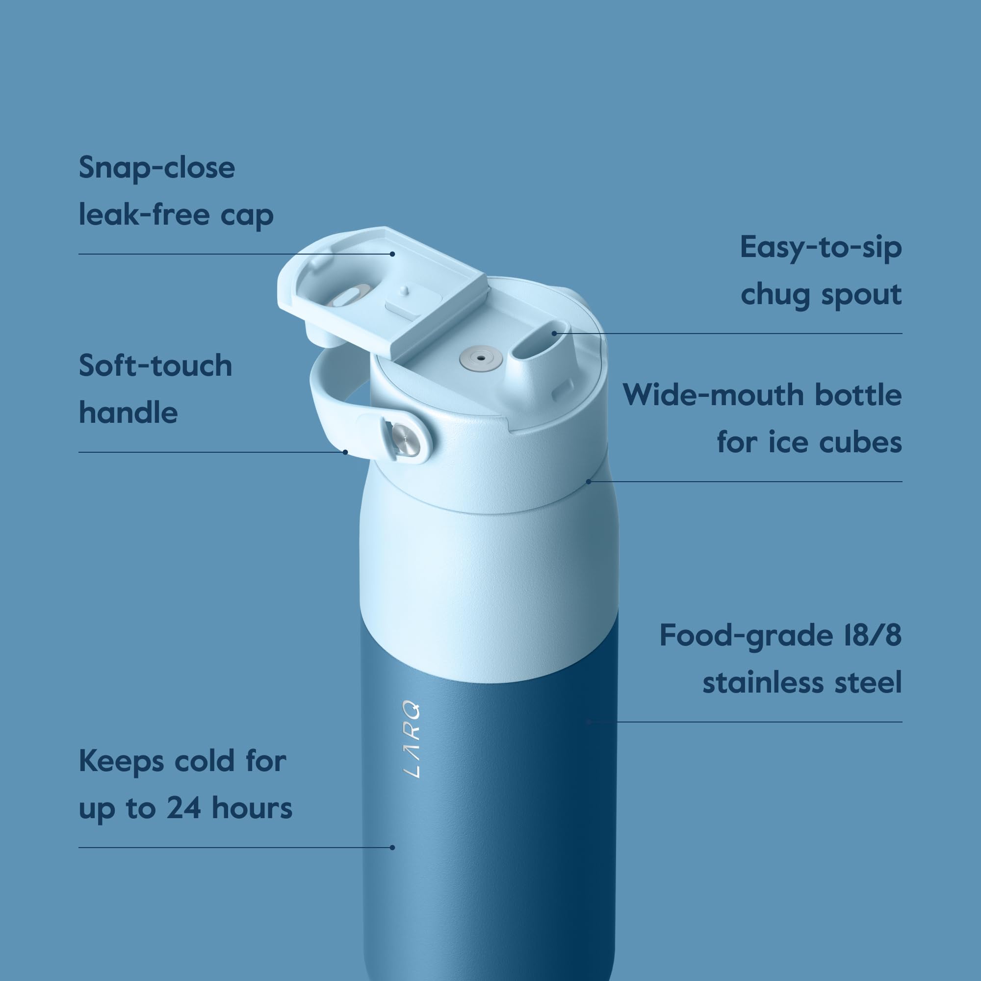 LARQ Bottle Swig Top 23oz - Insulated Reusable Stainless Steel Water - View #5
