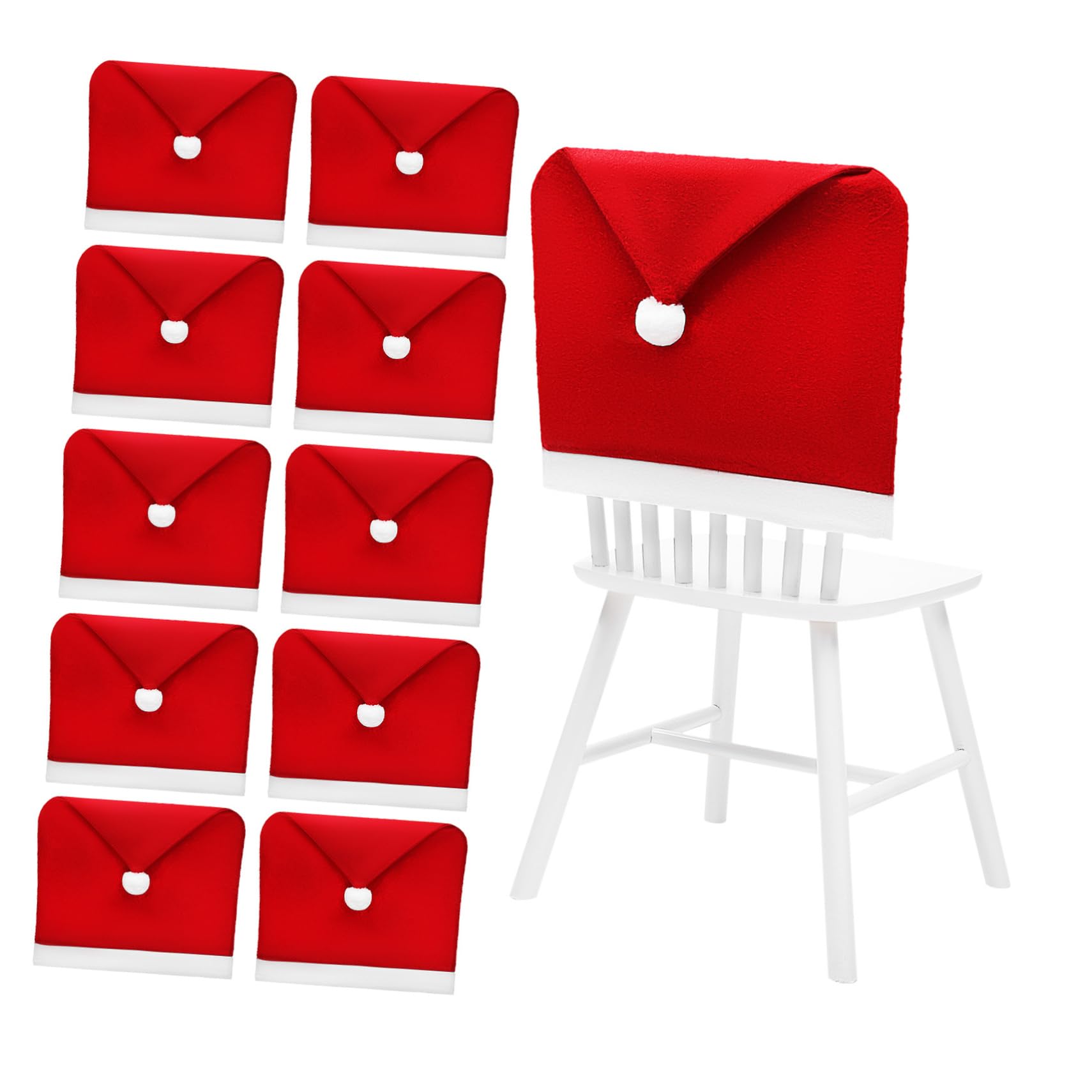Housses de dossier de chaise de Noël pour salle à manger décorative lot de 10 pièces TOPBATHY