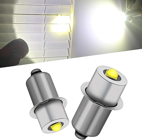 Qasim Bombilla LED P13.5S de 3-12 V, blanco PR2 PR3, bombillas de repuesto para conversión de antorcha, linterna de trabajo, 3 W, 3 V, 3.8 V, 4.5 V,