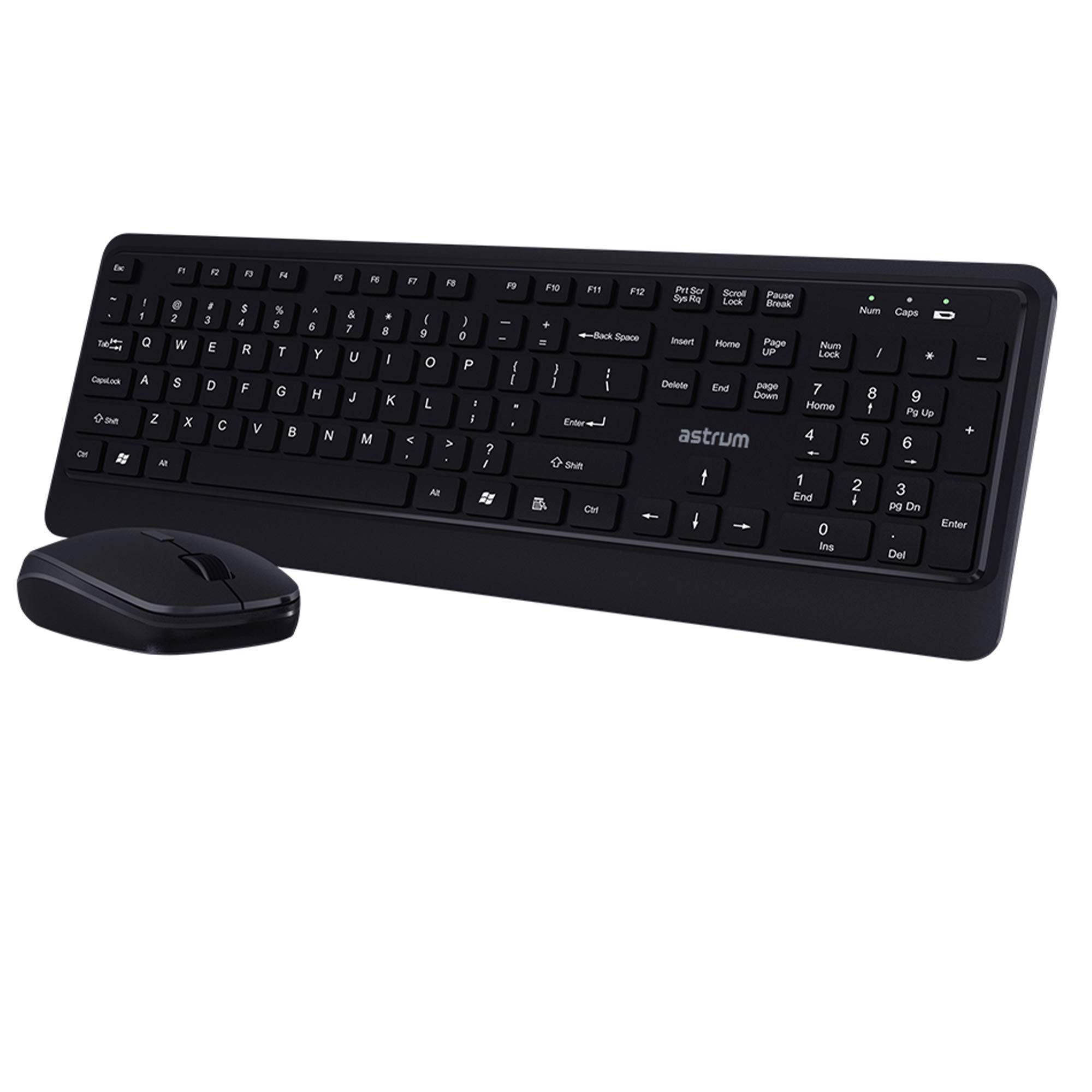 astrum KW270 Wireless Keyboard and Mouse Combo Slim Full Size Keyboard 2400 DPI 4 Button Optical Mouse Nano USB Receiver Silent Keys Spill Resistant Auto Power Saving Compatible Windows Chrome OS-image-47