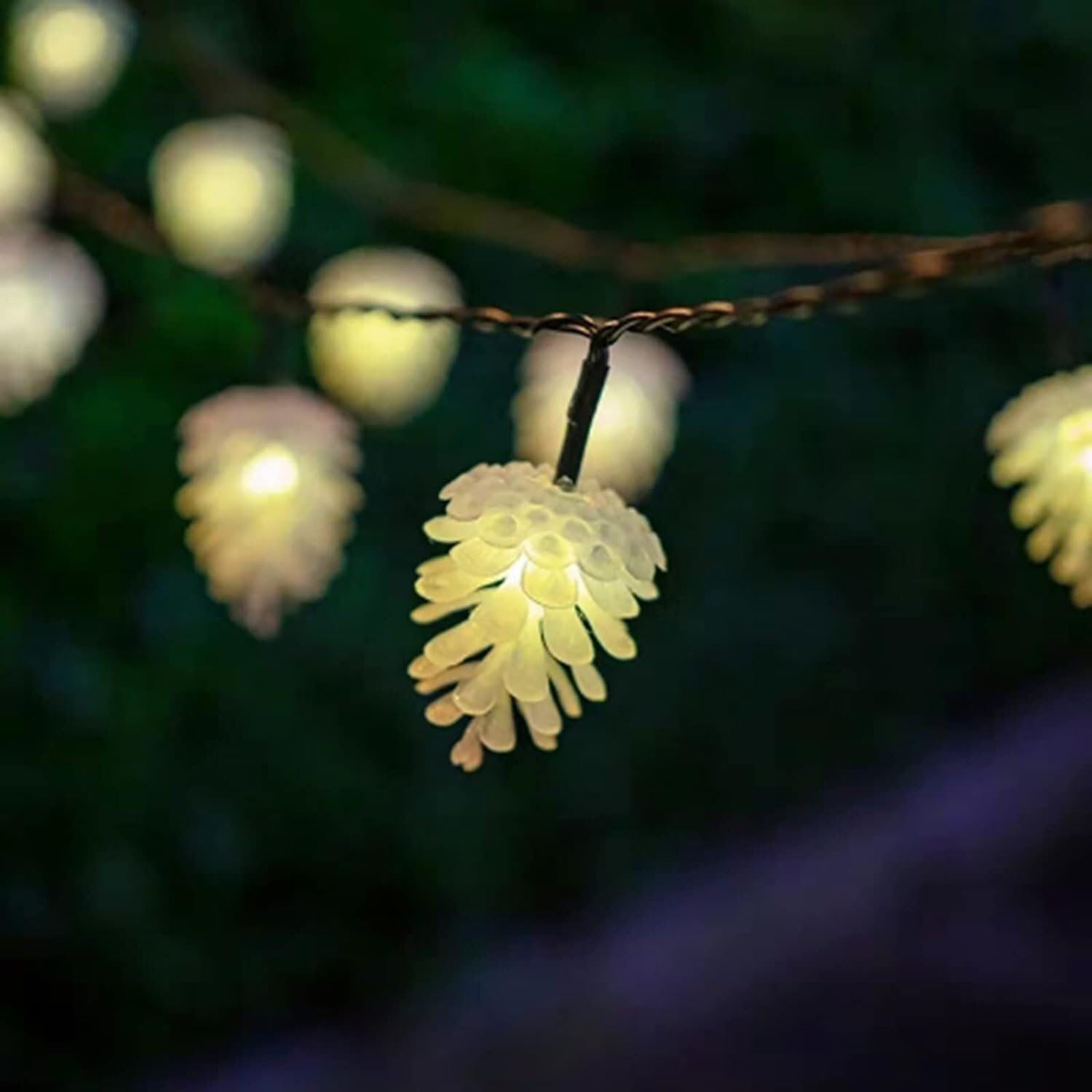 Łańcuchy świetlne, światła słoneczne Dekoracja zewnętrzna Oświetlenie girlandowe z 8 trybami, wodoodporne(Warm White,6.5m 30led)
