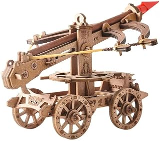 Adult 3D Wooden Double-Bow Crossbow Assembly Kit, DIY Launchable Model Set, Educational STEM Puzzle Desktop Toy, Suitable as a Birthday Gift or Decorative Item for Teens Aged 14 and Up.