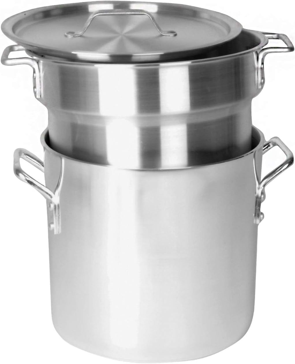 20 quart Aluminum heavy gauge double boiler mirror finish, comes in set