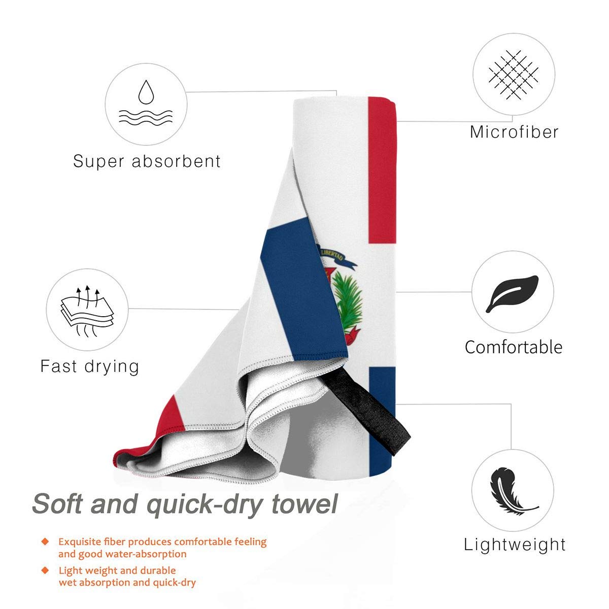 Dujiea Lightweight Quick-Dry Beach Towel With Pocket - 31.5x63 Inch, Microfiber, Sand Resistant - View #11