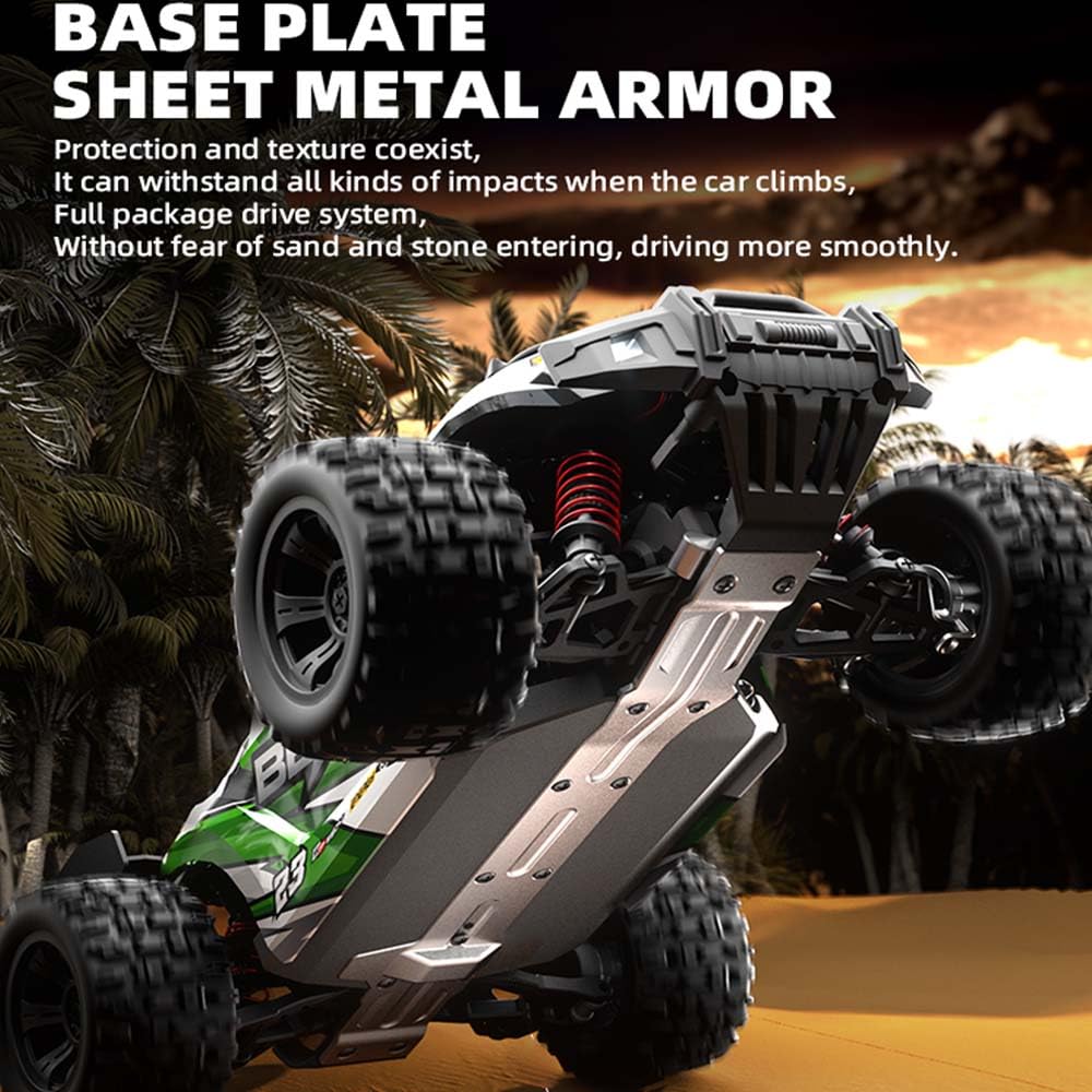 1/18 zdalnie sterowany samochód 40 km/h, RC wysoka prędkość Offroad Drift, silnik ze szczotką węglową 2,4 G, 4WD Off Road Race Buggy, 3 baterie, SG118PRO (zielony)
