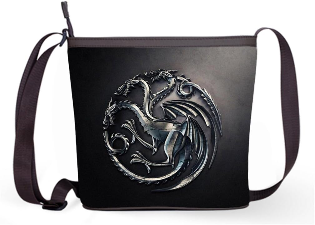 Women Sling BagsFashion Casual and Popular Female Sling Bag Crossbody Bag Shoulder Bag with House Targaryen - Game of Thrones Print