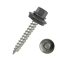 Vista 8 de EAGLE 1 Tornillos para Techos de Metal #10 - Tornillos Autorroscantes con Cabeza Hexagonal Pintada y Arandela de Goma EDPM para Metal a Madera