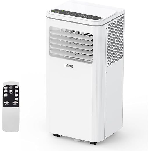 Garvee 8,000 BTU AC Unit, 3-in-1 Portable Air Conditioner with Cooling, Dehumidifier & Fan for Rooms up to 350 sq.ft, Remote Control, Sleep Mode, Timer & Window Kit