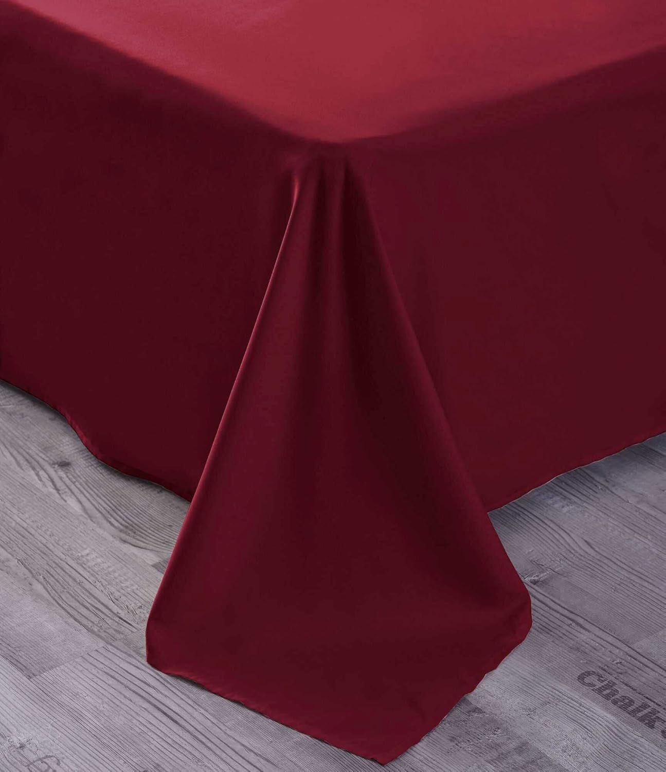 The Season Essentials Wrinkle Free Sheet Sets with Deep Pockets & Stain Resistant, 4 pc, 1800 Thread Count Based, Burgundy, California King