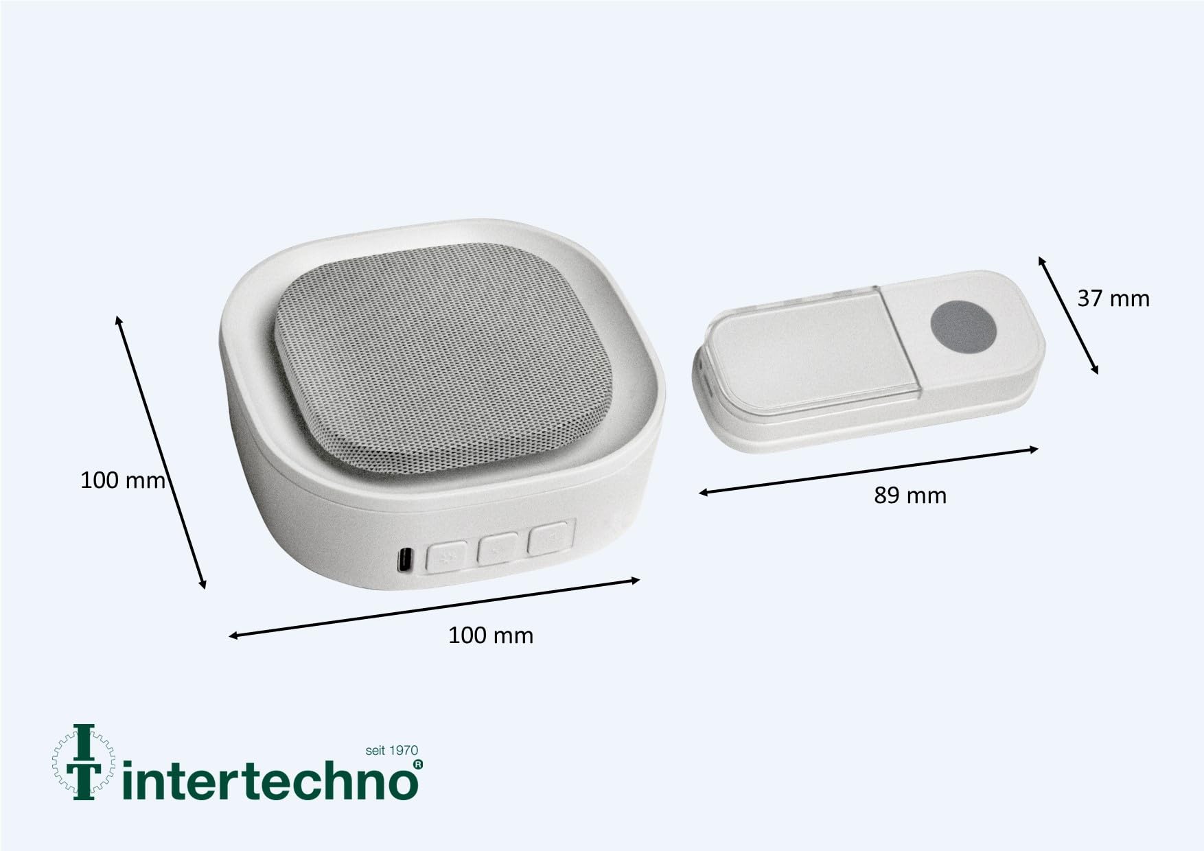 intertechno Batteriegong IT-9100, weiß, 36 Melodien, 4 Lautstärken