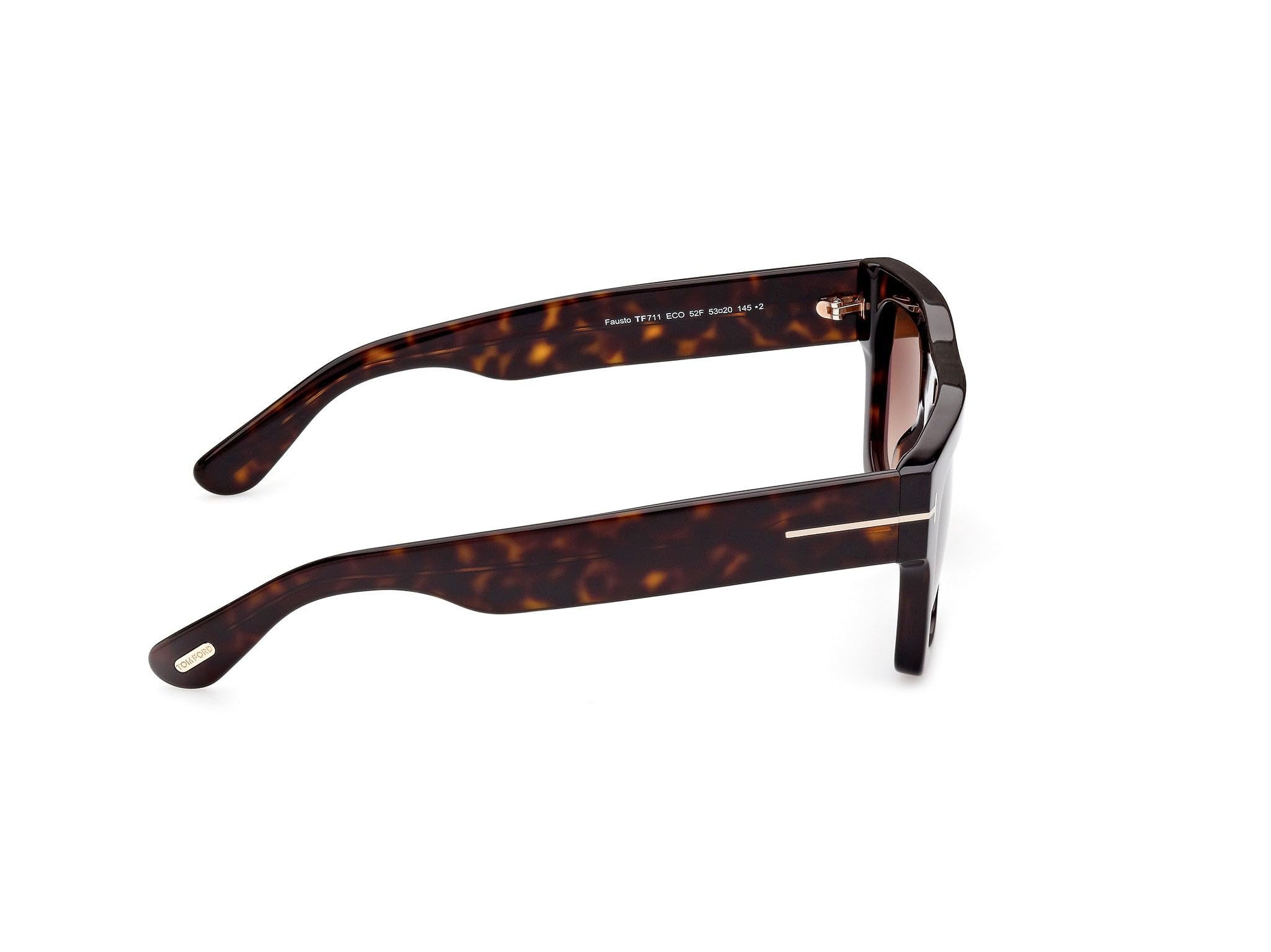 Tom Ford Occhiali da Sole FAUSTO FT 0711 DARK HAVANA/LIGHT BROWN SHADED 53/20/145 unisex