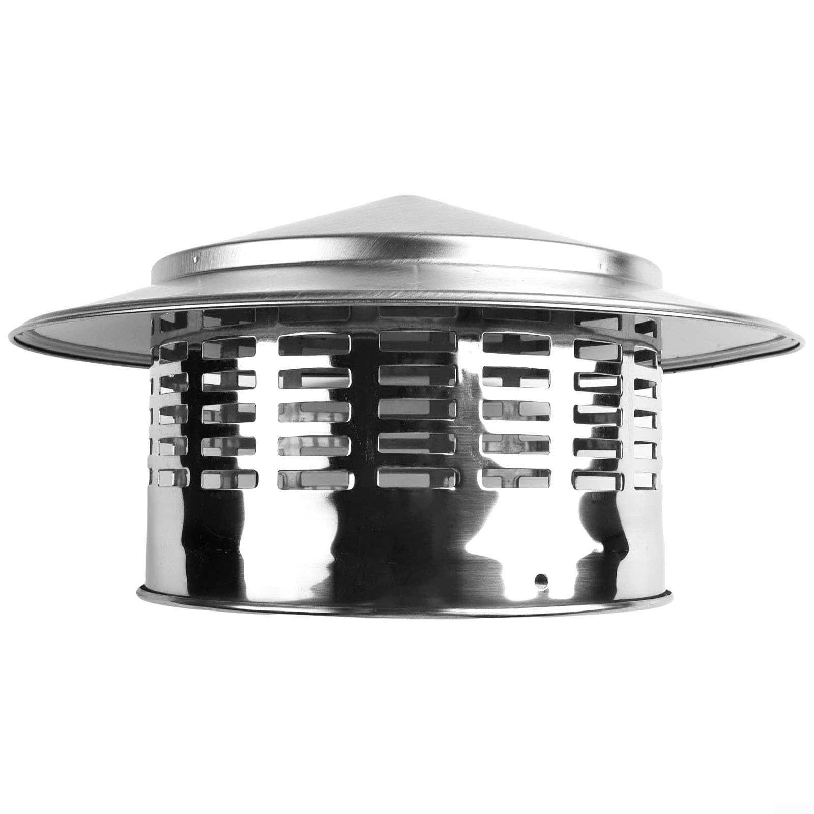PFXNGMS Stainless Steel Chimney Cap, Flue Cowl Pipe Rain Cover Vent Cap, for Ventilation Ducts Chimneys Air Extraction Hoods(160mm)