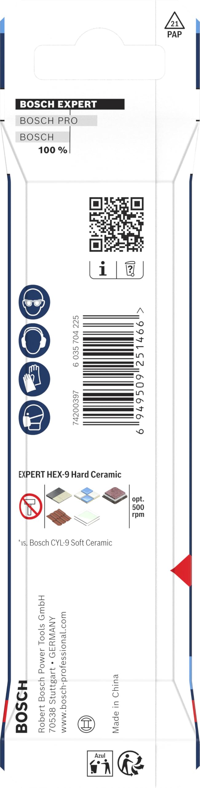 EXPERT HEX-9 Hard Ceramic Drill Bit 3pc set 5/6/8mm