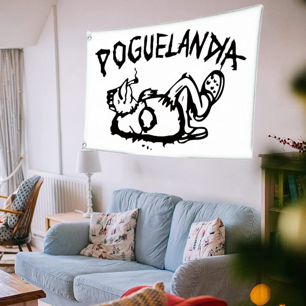 Appliqué à Poguelandia Drapeau De Poulet Pour OBX Banques Extérieures Pogue Life Avec 2 œillets En Laiton 0,9 X 1,5 M, Bannière Décorative Pour Chambre Et Extérieur (rose