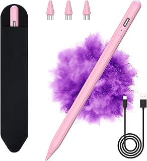 Caneta para tablet Android Stylus Pen para Samsung, Huawei, Lenovo, Mi/Vivo, lápis universal com alta precisão e sensibilidade de inclinação-rosa