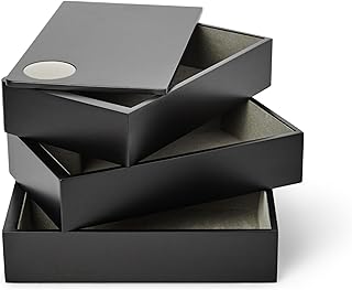 Umbra Jewelry Box, Black, Spindle Box, Accessory Storage, Small Accessory Case