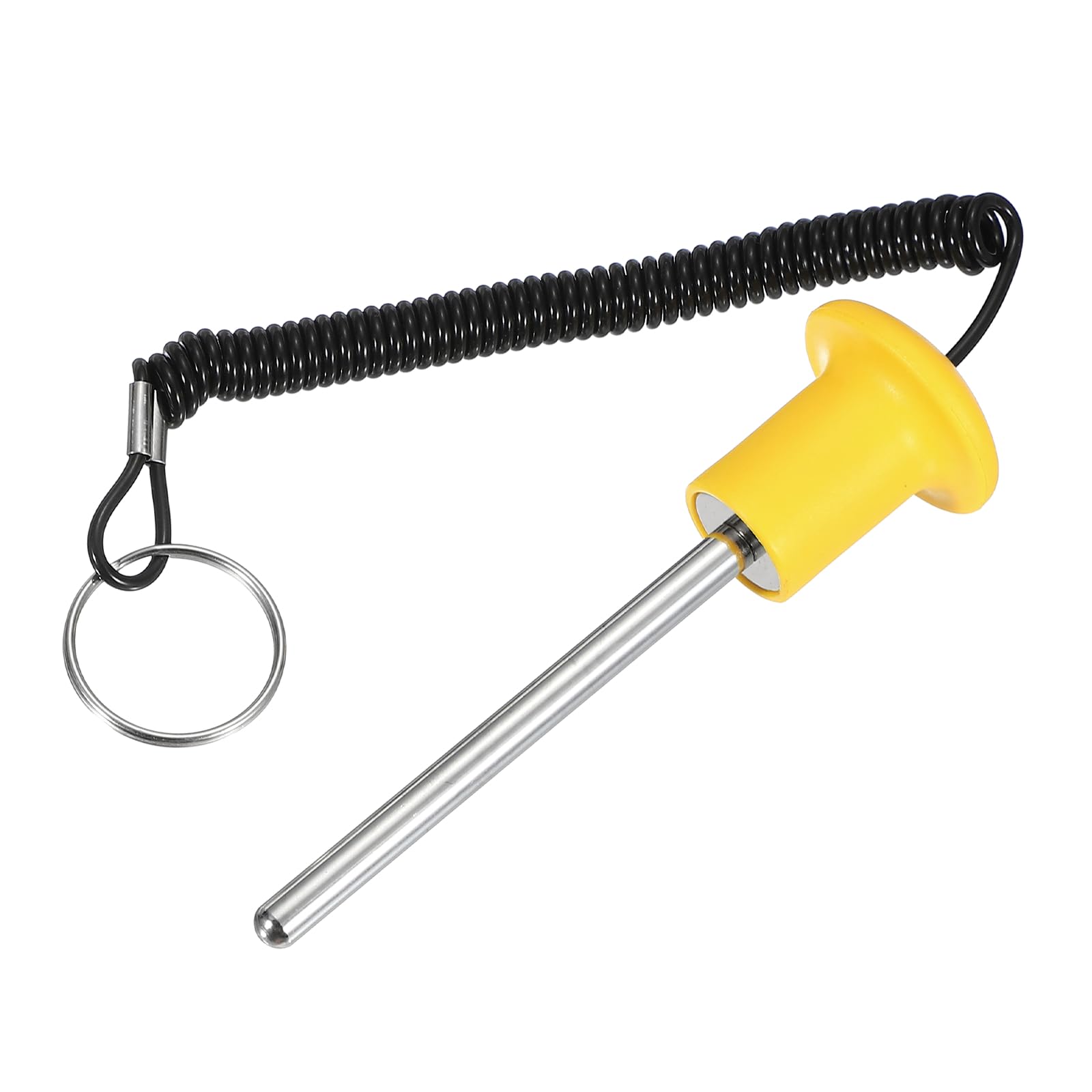 YELARXI Gym Pin, Weight Stack Pin Strength Training Lifting Equipment Replacement with Pull Rope 0.3 x 3.9 Inch & Yellow -Fitting for (Home/Gym/Club/Machine Insert Accessories)