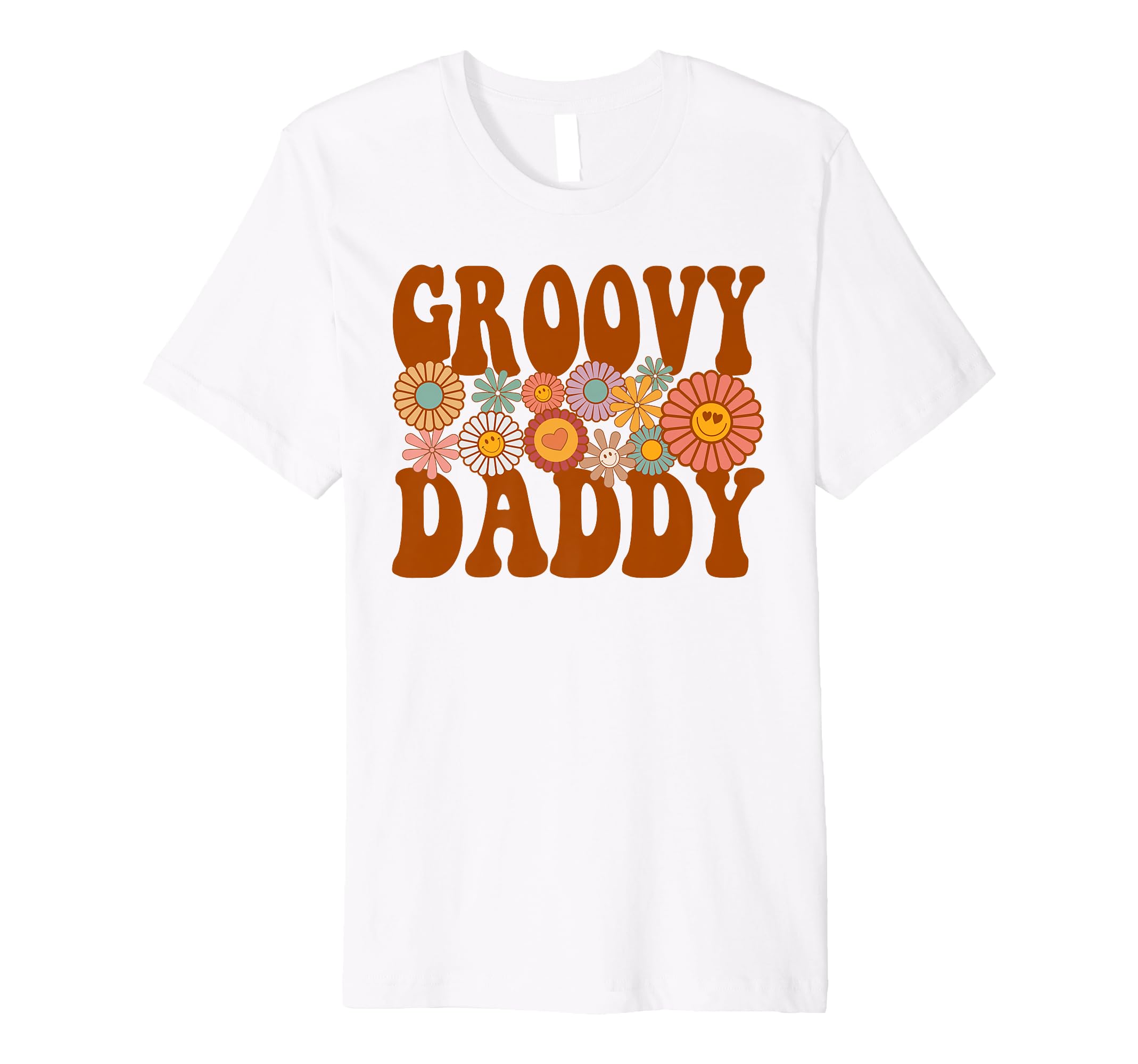 Retro Groovy Daddy Matching Family 1st Birthday Party Premium T-Shirt