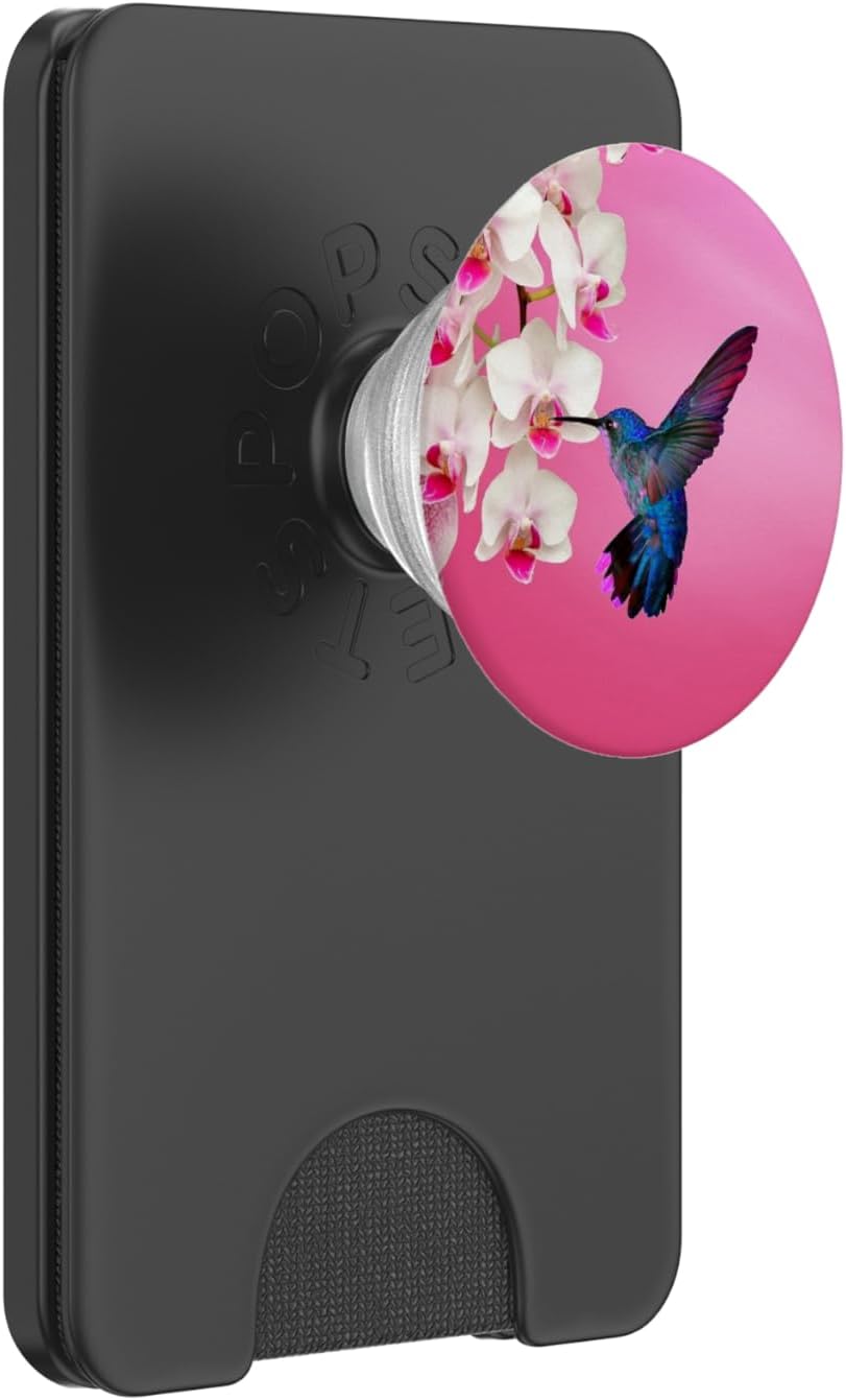 Hummingbird Flower Pop Up Hand Grip,Cell Phone Button Holder PopSockets PopGrip for MagSafe