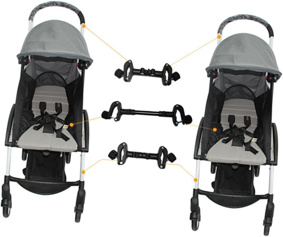 3Pcs Adjustable Twin Stroller Connector for Prams Dual Stroller Attachment for Connecting Into Twin Outdoor Use for Parents