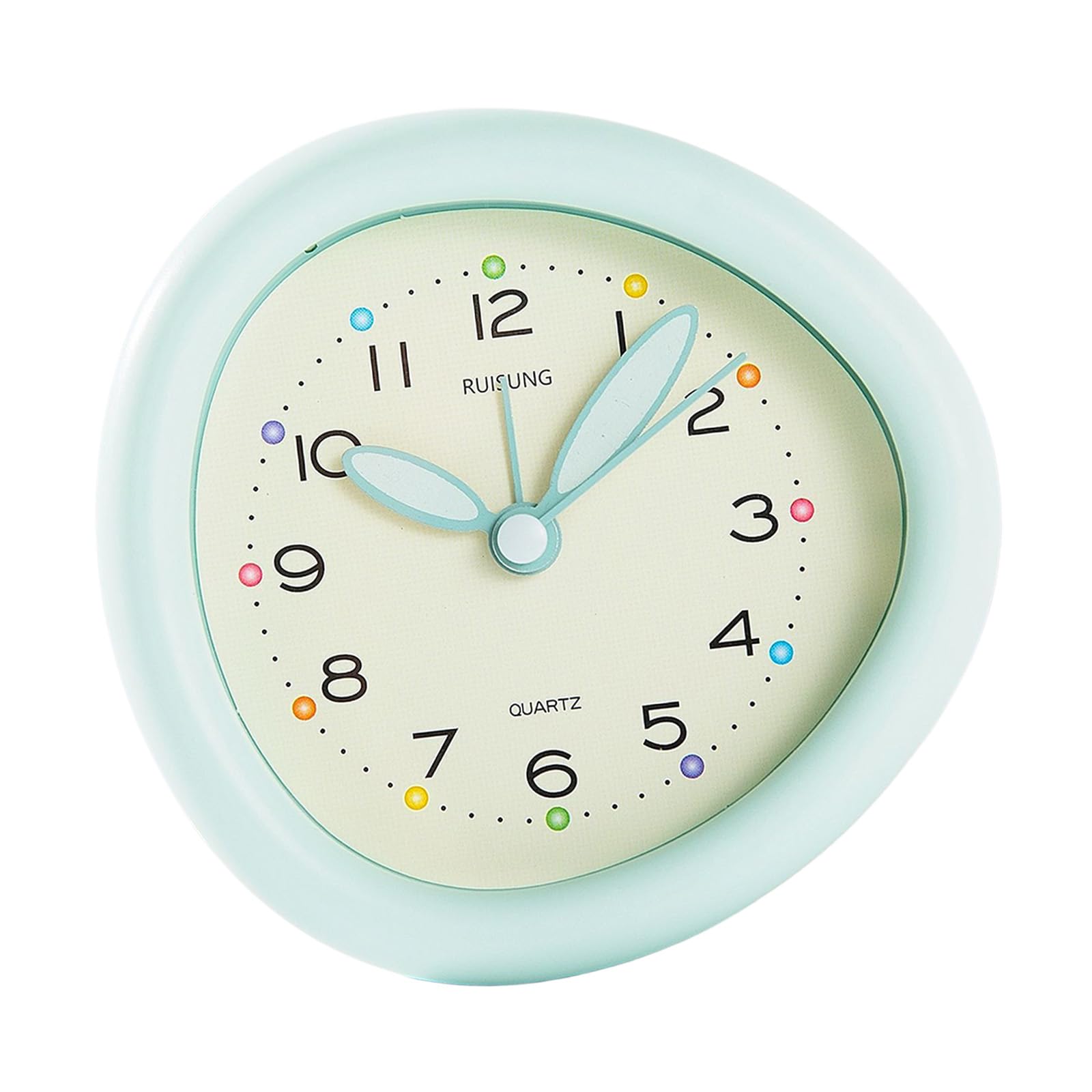Mekalero Not Ticking Analog Alarm Clock, Silents Battery Operated Table Clocks Bedside for Bathroom Kitchen Decors Bedside for Bedrooms