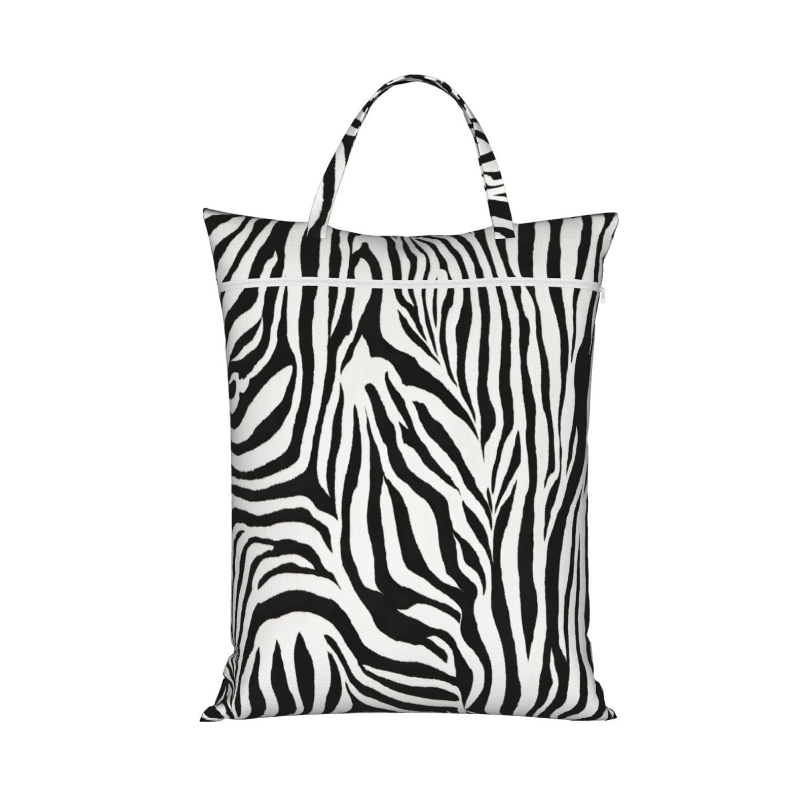 Pphgut 1 Pc Zebra Print Print Travel Laundry Bag Portable Dirt Clothes Bags Daily Hiking Camping Vacation