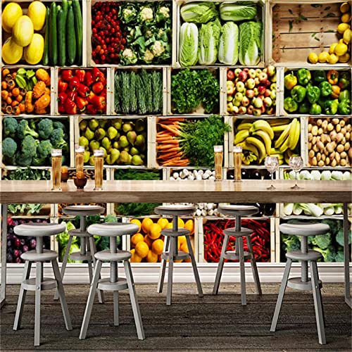 Broccoli Wall Murals,Vegetable And Fruit 3D Print Wall Mural,Removable Self-Adhesive Wallpaper Wall Decoration For Living Room Bedroom Tv Background Decoration,118" W X 83" H -Pvc #TOP1