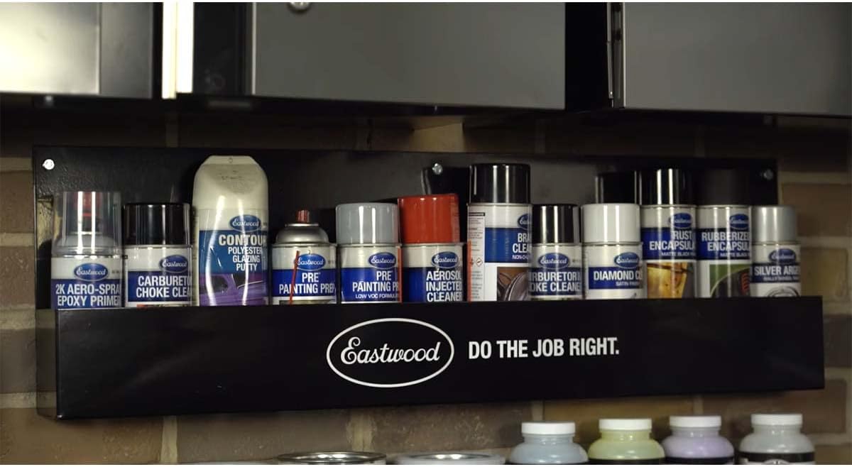 Eastwood Aerosol Can Rack | Aerosol Storage and Organizer | Mountalble Extra Wide Steel Construction | 12 Can Holes, Black