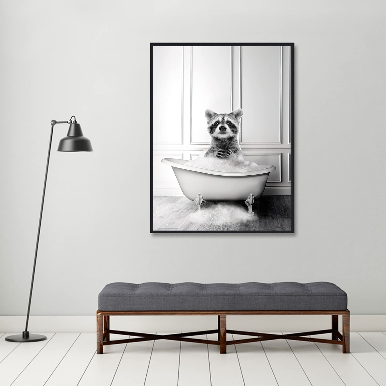 Fchen art Set d 3 decorazon da parete con orso, volpe, montagna