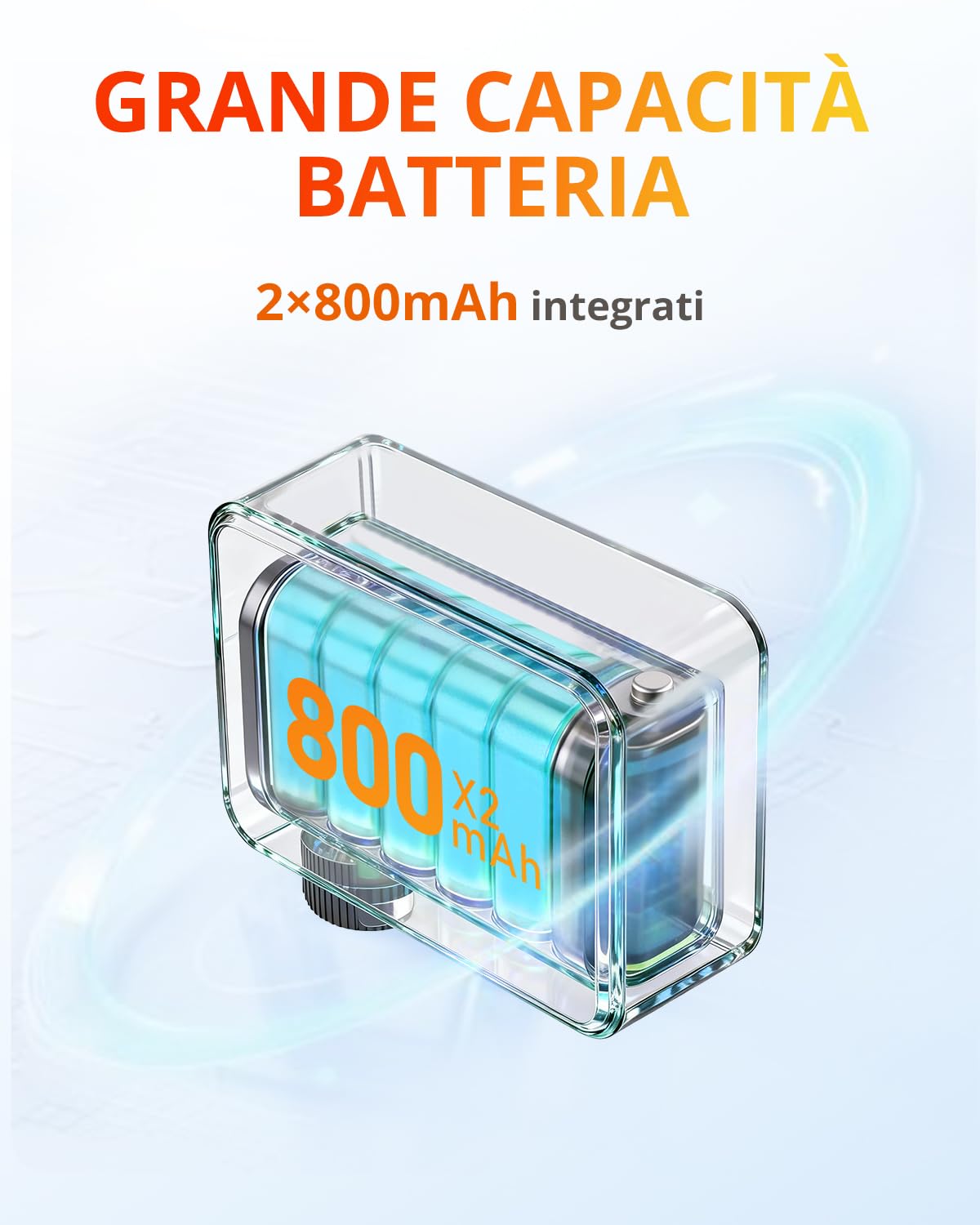TOWILD A15 Pompa Elettrica per Bici 150PSI,Pompa Aria per Bicicletta Portatile Senza Fili con Spegnimento Automatico, Batteria 2×800mAh per 8 Gomme, Luce LED per Bici da Corsa e MTB
