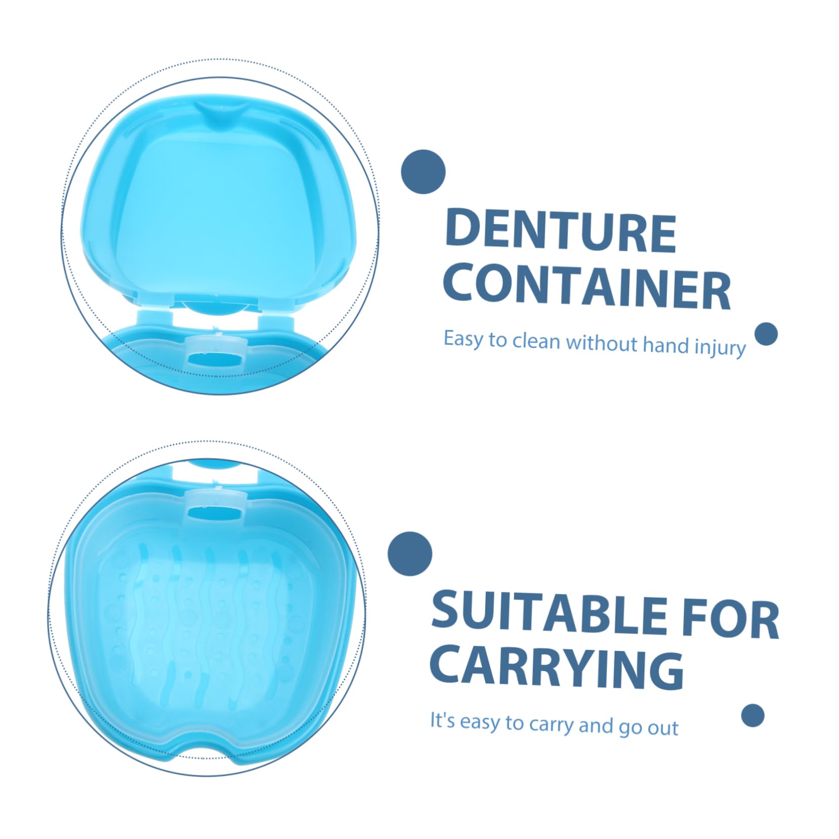 Boîte pour Prothèse Dentaire Bleue Pp avec Panier de Rinçage
