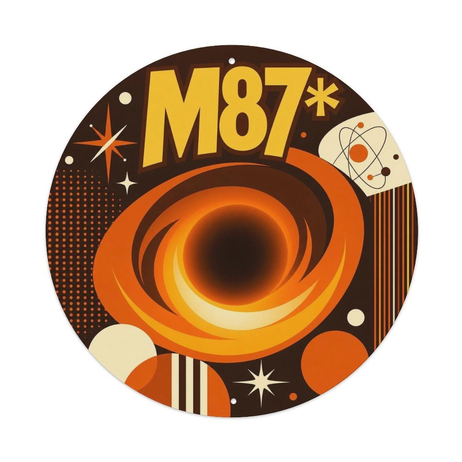 Astronomy Cosmos Space Age M87 Black Hole Universe Metal Tin Sign