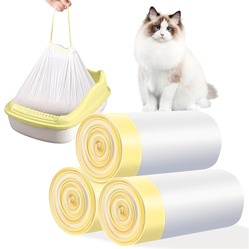 30Pcs Bolsas Arenero Gatos con Cordón (3 Rollo),Forro Para Bandeja De Arena Para Gatos,Bolsa de Arena…