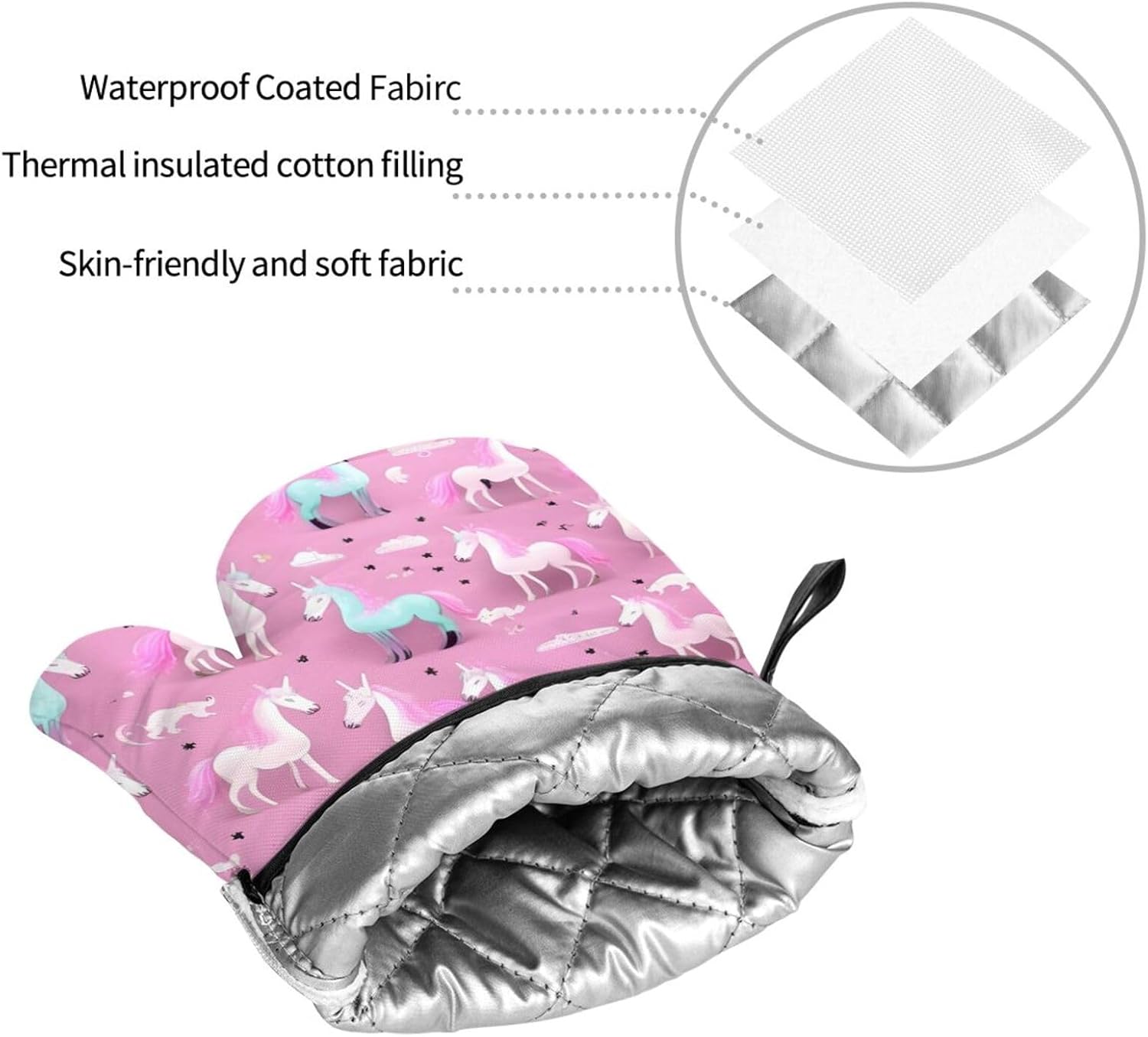 many Unicorns Red Kitchen baking four piece set, fit for cooking and baking, oven, microwave, and outdoor barbecue