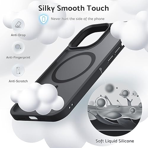 Miniatura 4 de Anqrp Funda diseñada para iPhone 13 Pro, compatible con Magsafe funda delgada de silicona suave antiarañazos para iPhone 13 Pro de 6.1 pulgadas,