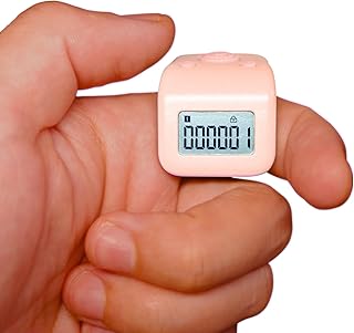Rechargeable Silent Finger Counter 6 Channels Digital Tasbih Tally Clicker with LED for Prayer Knitting Sports Gift