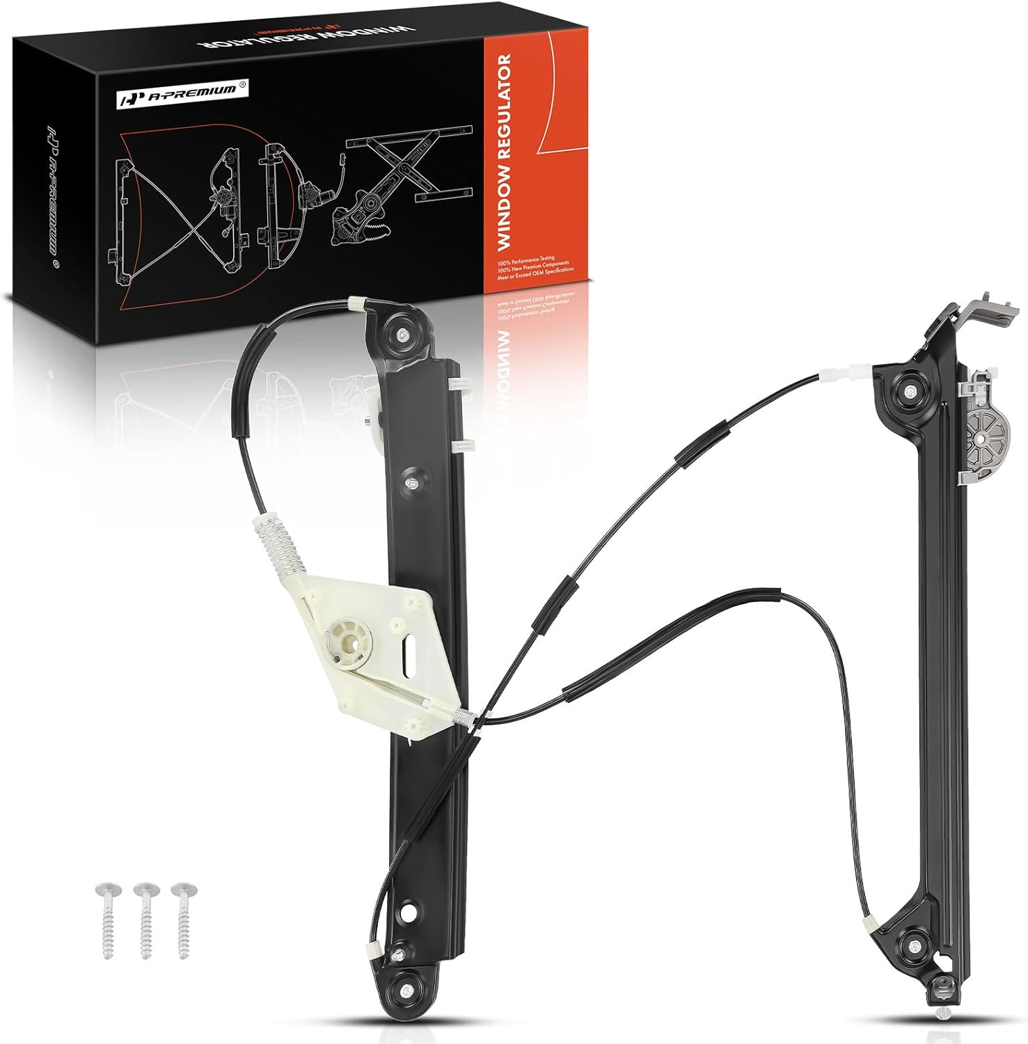 A-Premium Power Window Regulator Without Motor Compatible with BMW 128i 2008-2013 135i 2008-2013 Coupe or Convertible Front Driver Side Front Driver(LH)