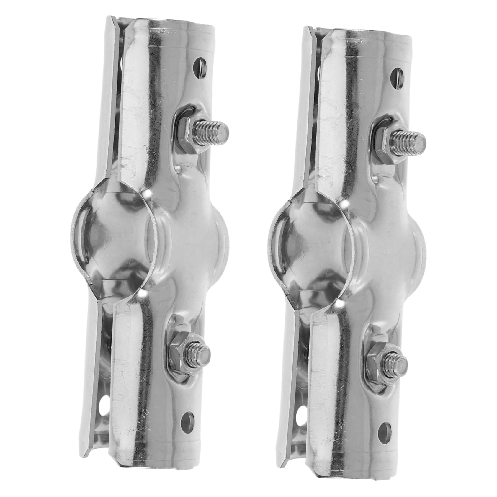 IWOWHERO 2Pcs Greenhouse Pipe Clamps Durable Connectors for Greenhouse Rotating Platforms Tube Holders Versatile Way Design for Reliable Connections