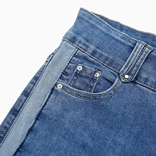 Happydecor Women's Casual Wide Leg Jeans Stretch Floor Jeans (As1, Alpha, S, Regular, Regular, Blue, Small) #TOP4